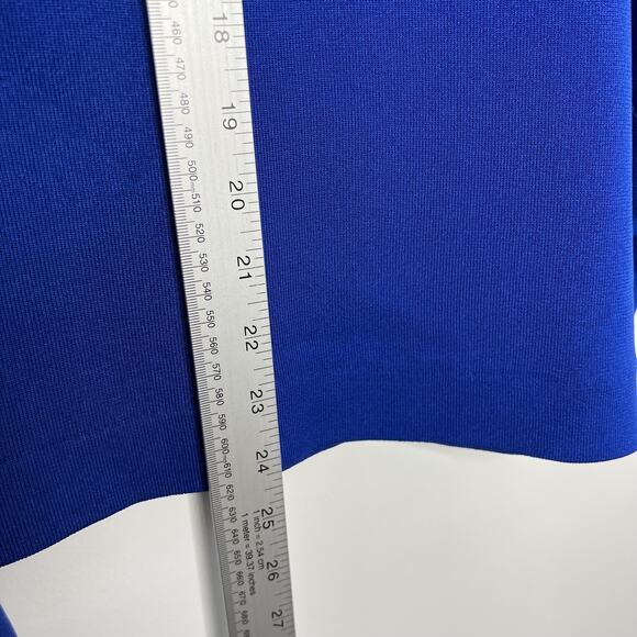 Exclusively Misook Skirt Womens 1X Blue Knit Pull On Elastic Waist Side Slit - Picture 6 of 8